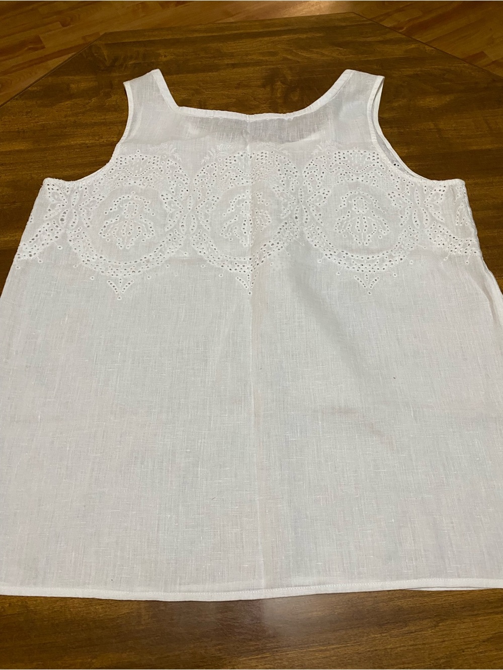 J. Jill White Linen Eyelet Camisole